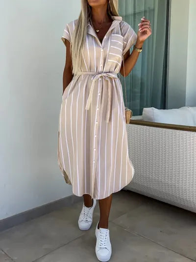 Smocked Printed Wide Strap Maxi Dress